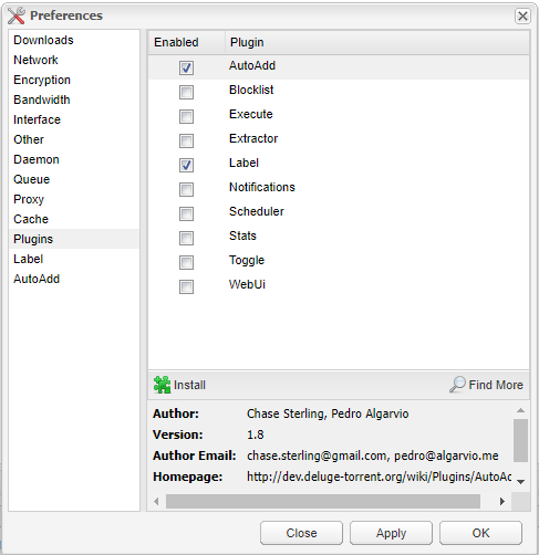 Deluge Plugins