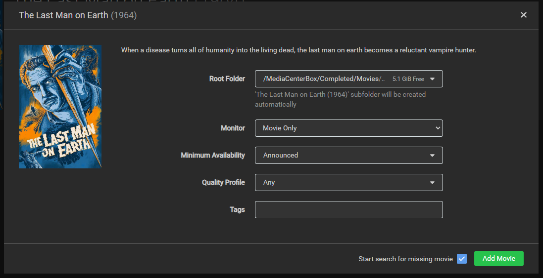 Adding The Last Man on Earth (1964)