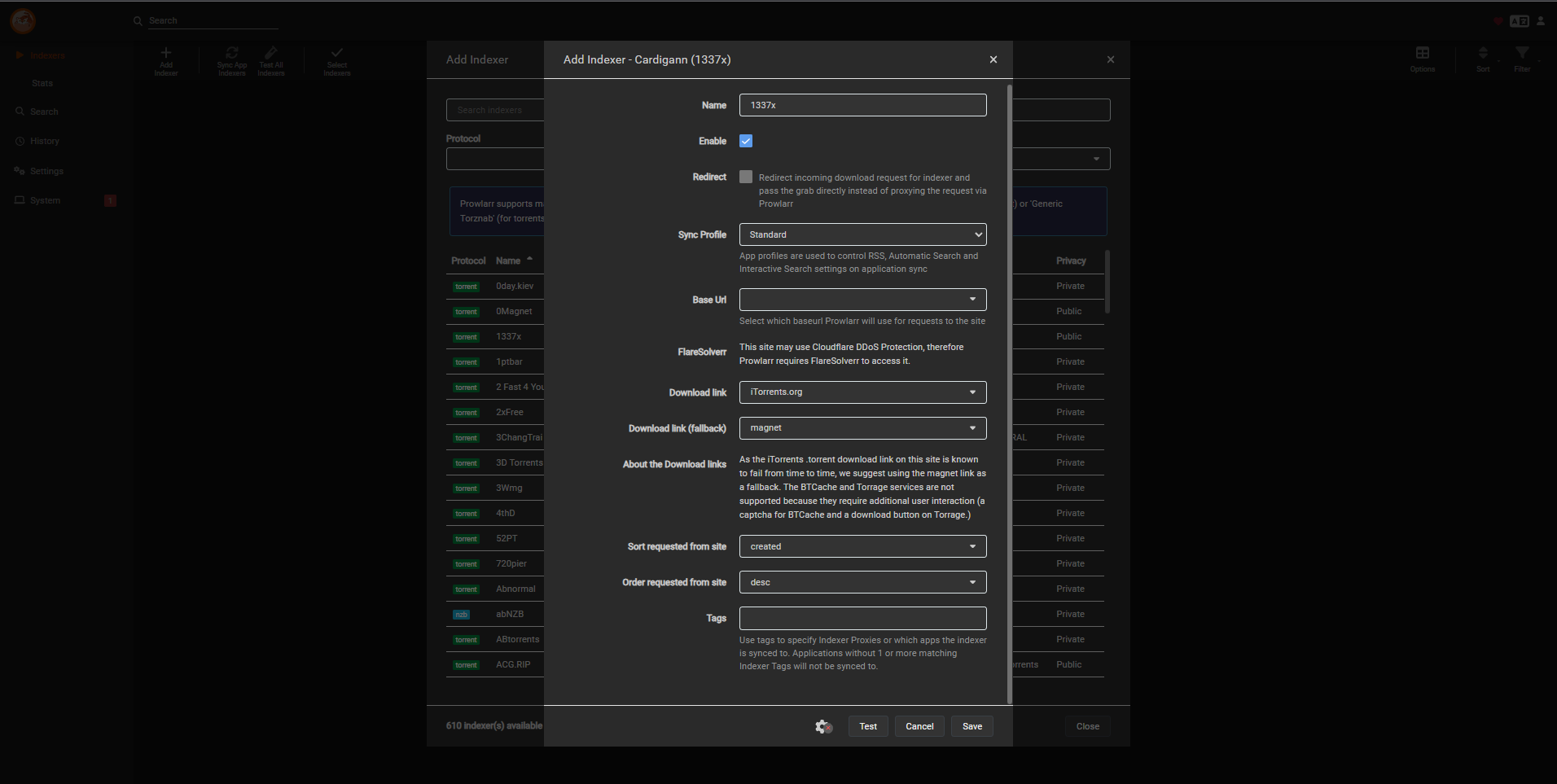Prowlarr add indexer