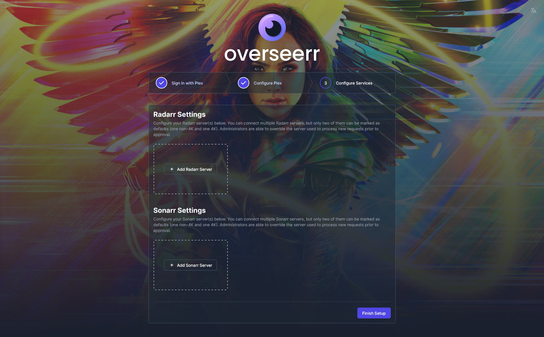 Overseerr radar and sonar configuration